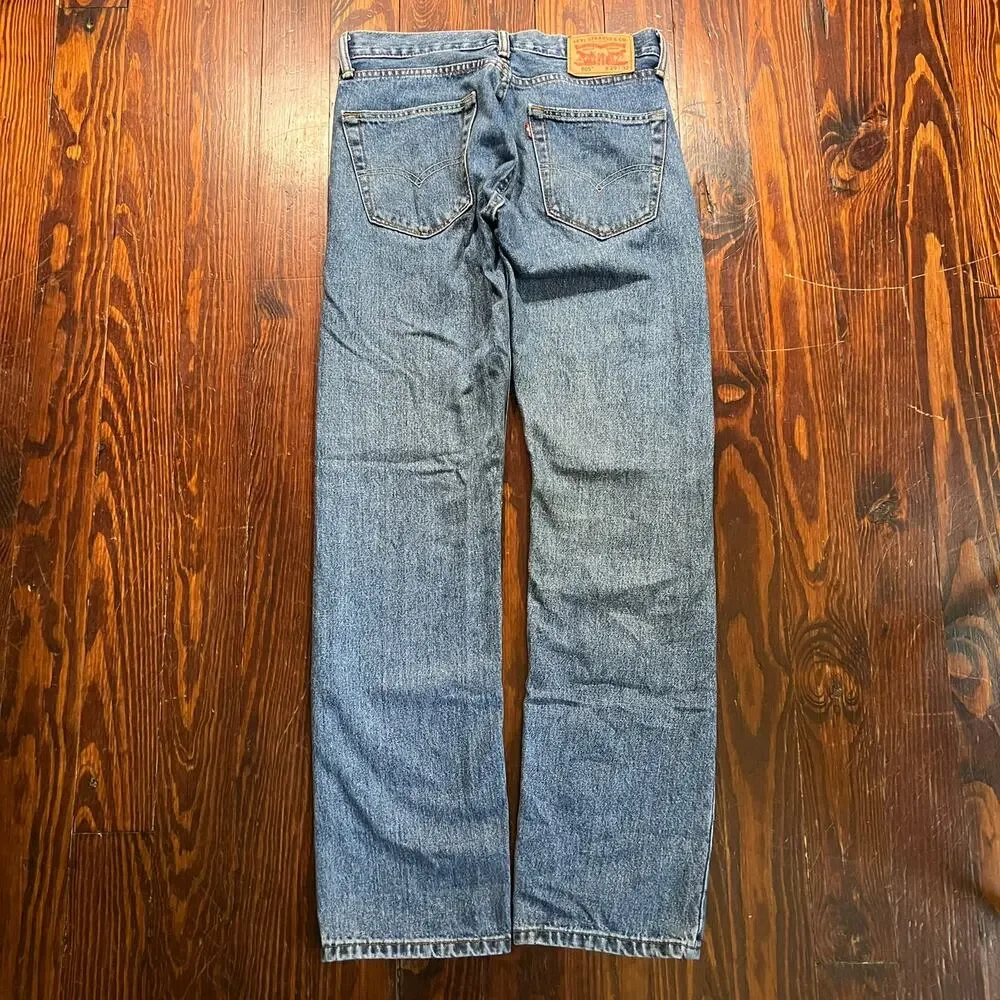 Levi's 29x32 505 Straight Leg Jeans Blue Denim Classic
